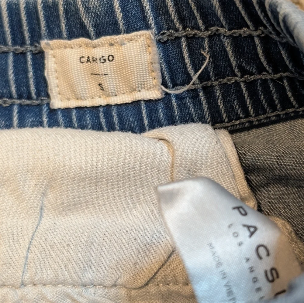 PacSun Y2K Blue Pull on Cargo Joggers Drawstring